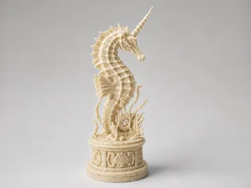 Figura decorativa: Mystic Unicorn Seahorse Statue – Ocean Figurine — vista de referencia 3