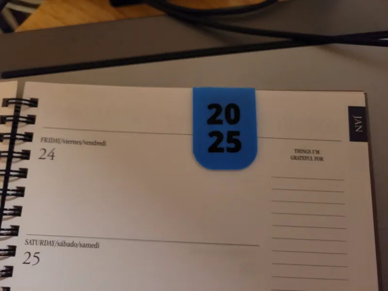 Folding Bookmark with magnets for 2025