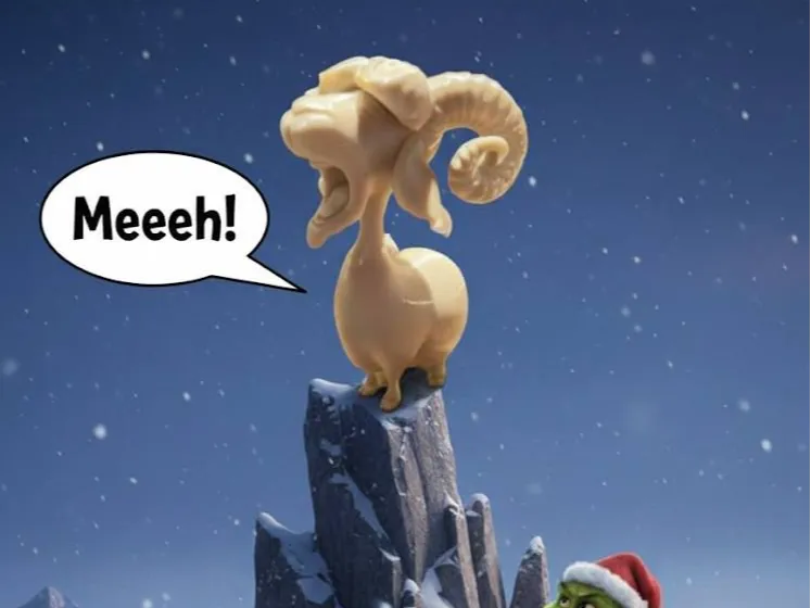 Grinch -Screaming Goat