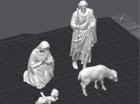 Crèche de Noël — Sainte Famille et mouton — photo 1