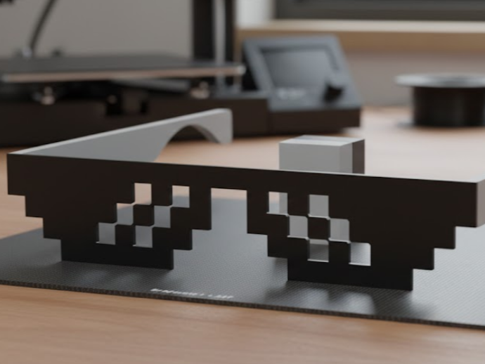 Coole Thug-Life-Brille im kultigen Pixel-Design 