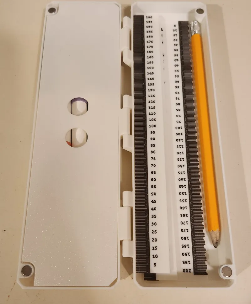 Magnetic Pencil Case With Rulers