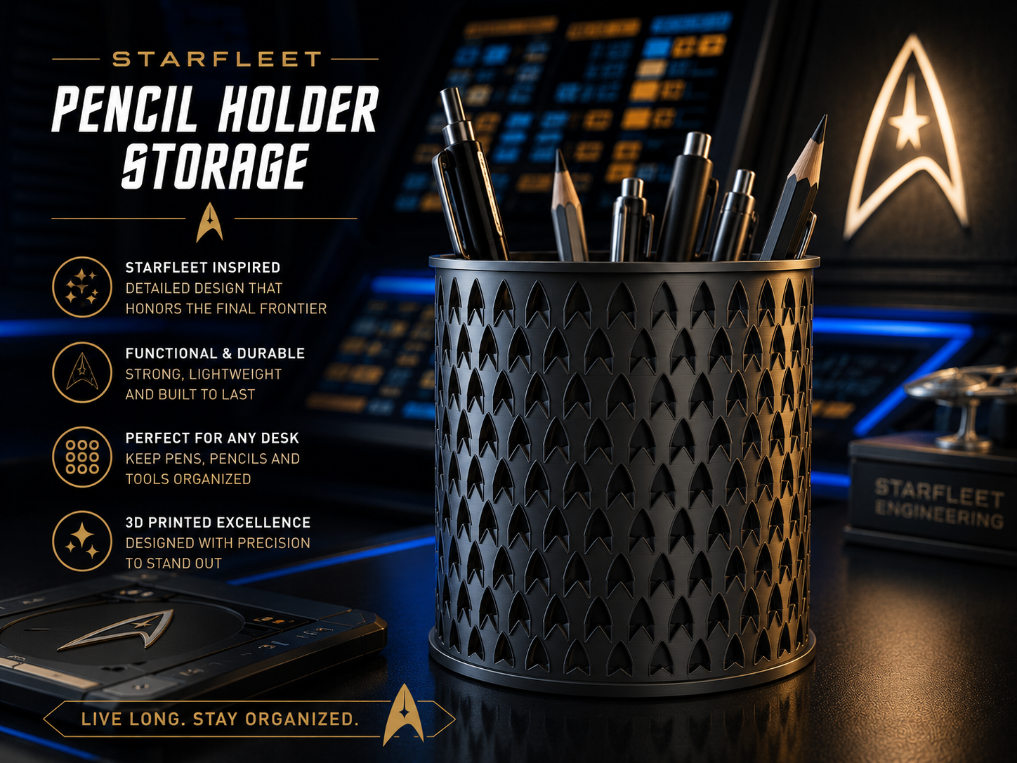 Starfleet Delta Pencil Holder - Star Trek
