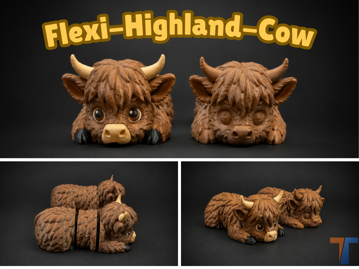 Shaggy Flexi-Highland Cow