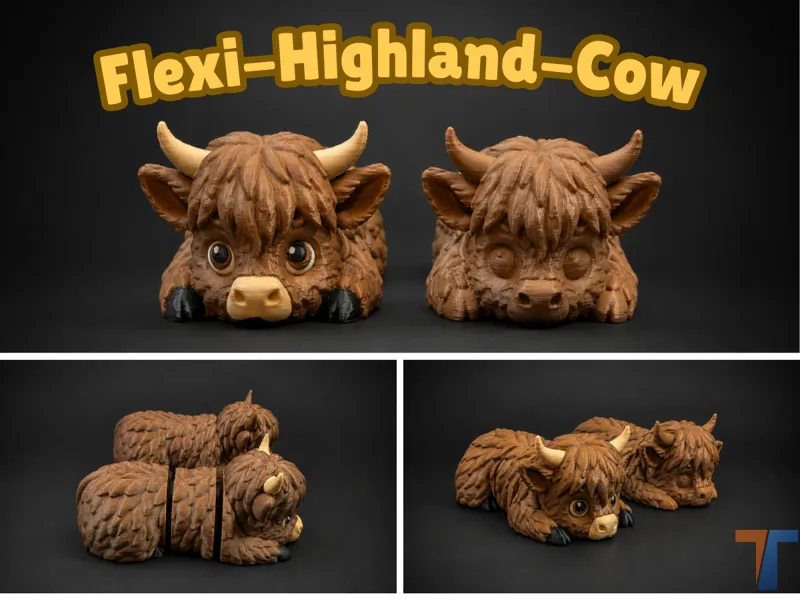 Shaggy Flexi-Highland Cow