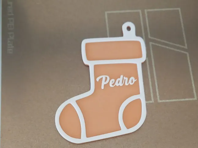 Ornamento Natal-Bota personalizável-Sem AMS