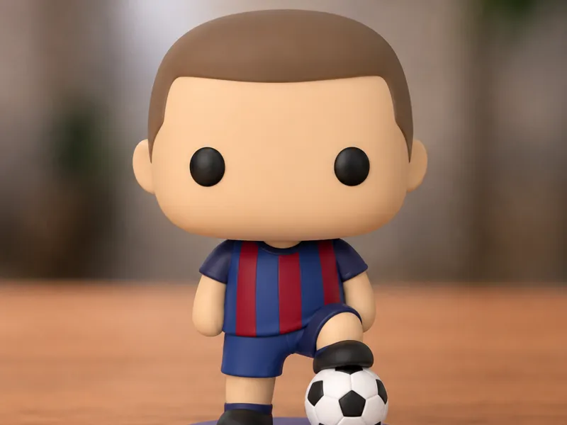 figura niño jugando a futbol