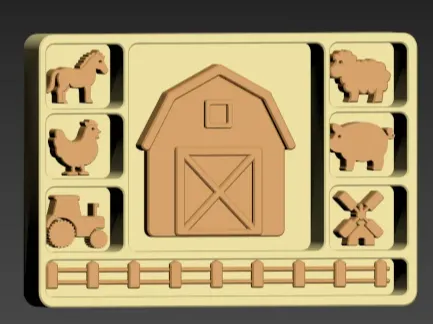Farm Sensory Tray Interchangeable Sensory Board