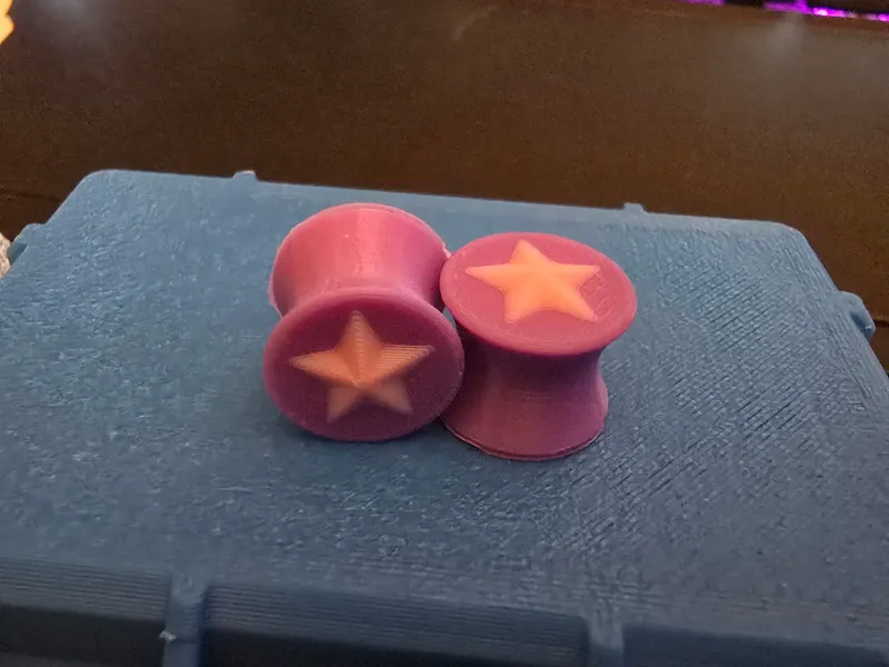 Star Gauges Plugs Size 1 0 00 7/16 Half Inch