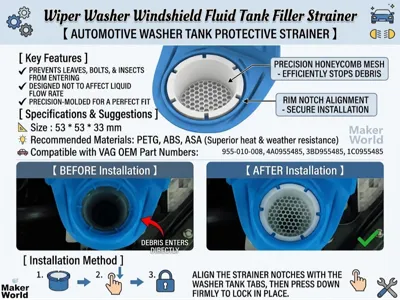Wiper Washer Windshield Fluid Tank Filler Strainer