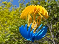 0.2mm layer, 2 walls, 15% infill, two plate yellow and blue