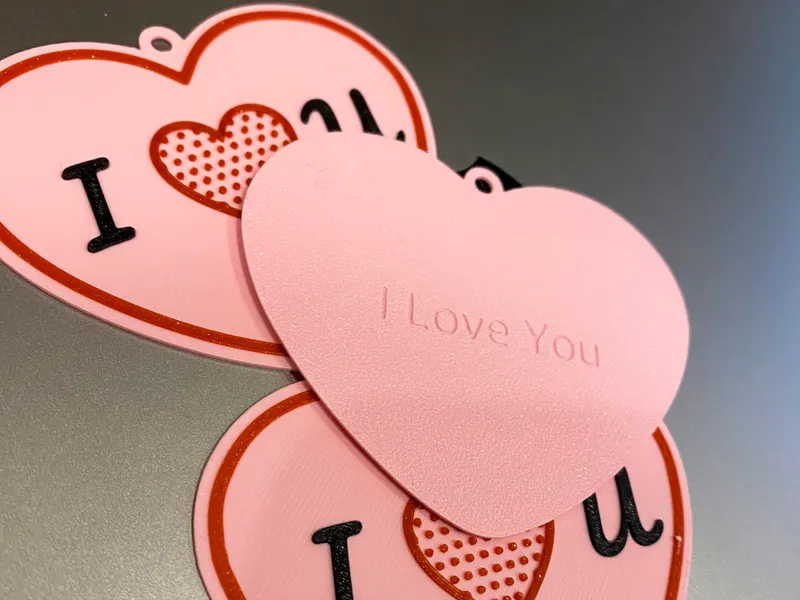 Valentine's Heart Keyring  (I love you)