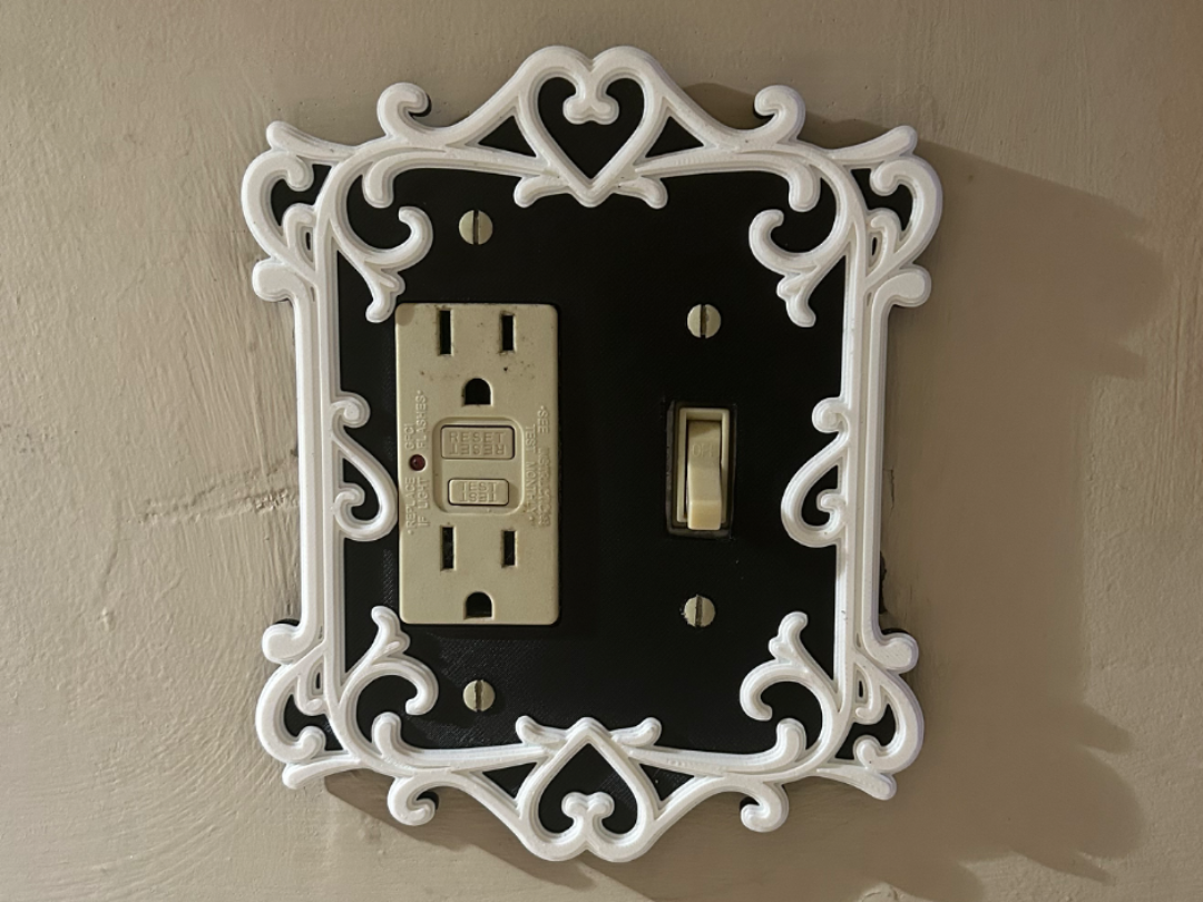 Victorian Light Switch Cover - Flip + GFCI Outlet