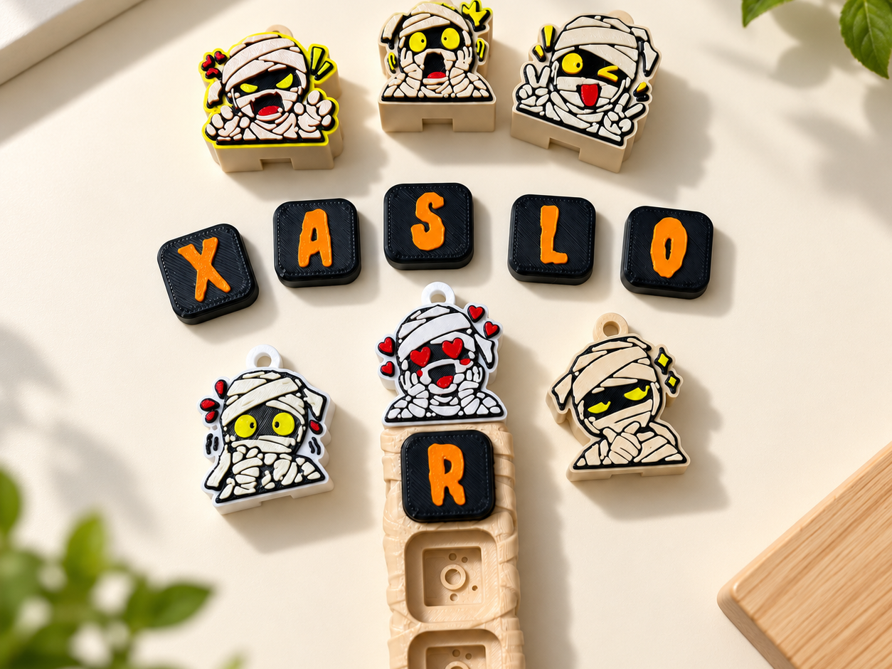 Mummy Mayhem Clicker – Halloween Keycap Set 3D model