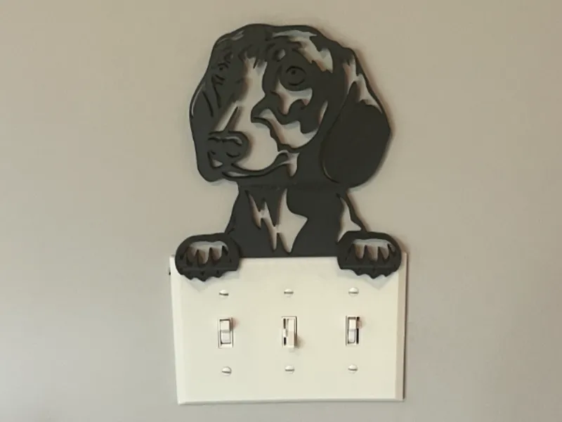 Dachshund Triple Switch Plate