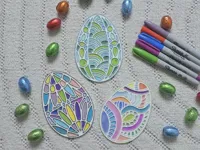 Set d'œufs de Pâques à colorier au feutre — photo 1