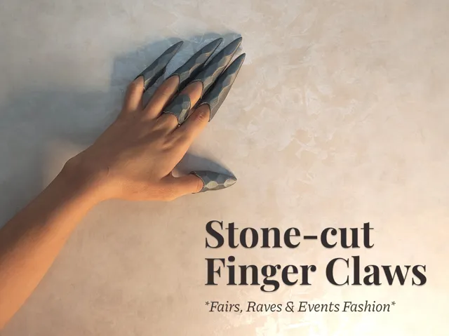 Dramatic Finger Claws - Stone-cut version