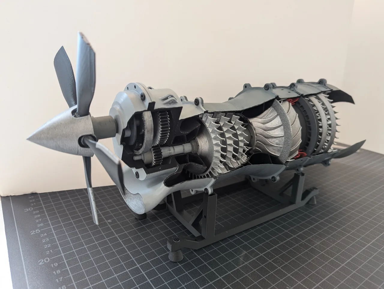 Three-Shaft Turboprop Engine Model view 2