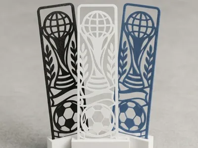 Soccer Trophy Cutout Bookmark | Single-Color Print