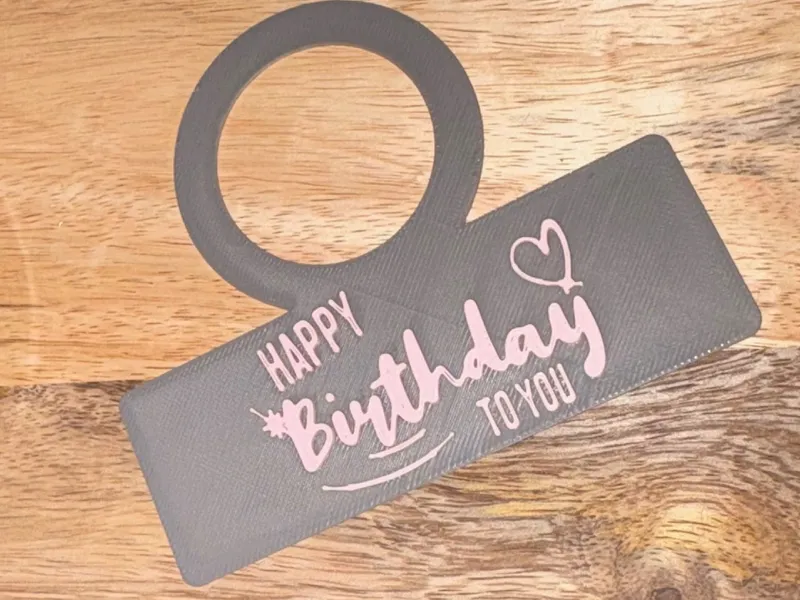 Happy Birthday  Geschenkanhänger  Flaschenanhänger