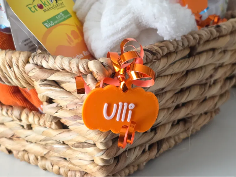 Helloween or Boobucket Hanger / Pumpkin Name Tag