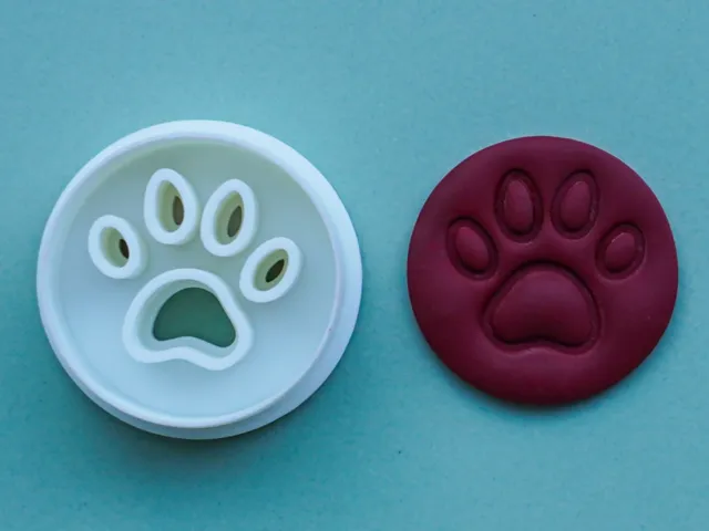 Dog Paw Polymer Clay Cutter Earrings Necklace Pin