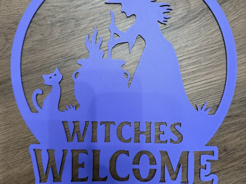 Halloween Witches Welcome Wall Decor