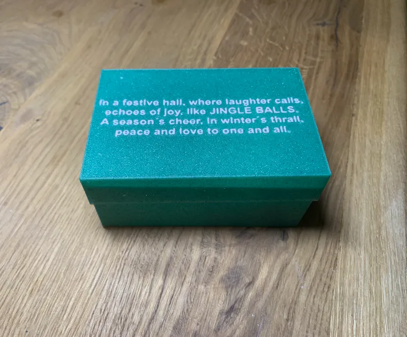 Container for the Jingle Balls
