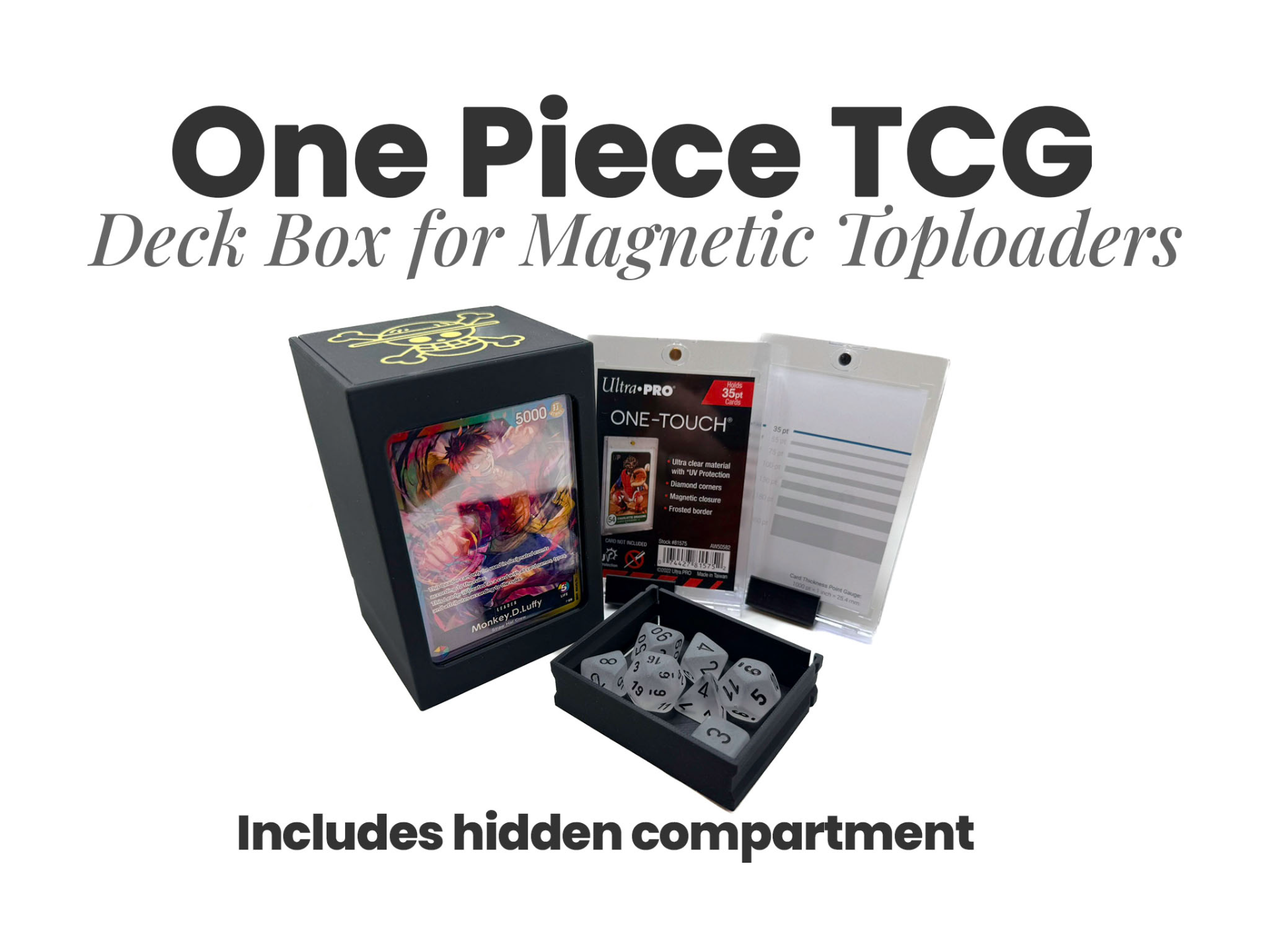 One Piece TCG deck box for Magnetic Toploaders