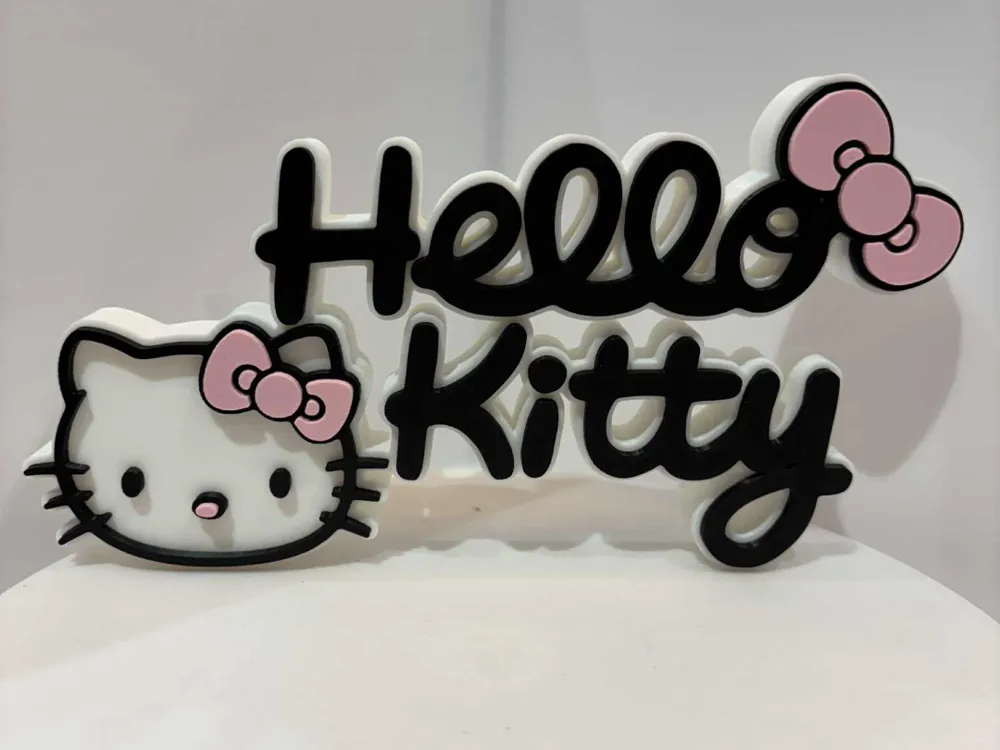 Logo Hello Kitty - Free 3D Print Model - MakerWorld