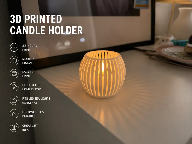 Modern LED candel holder