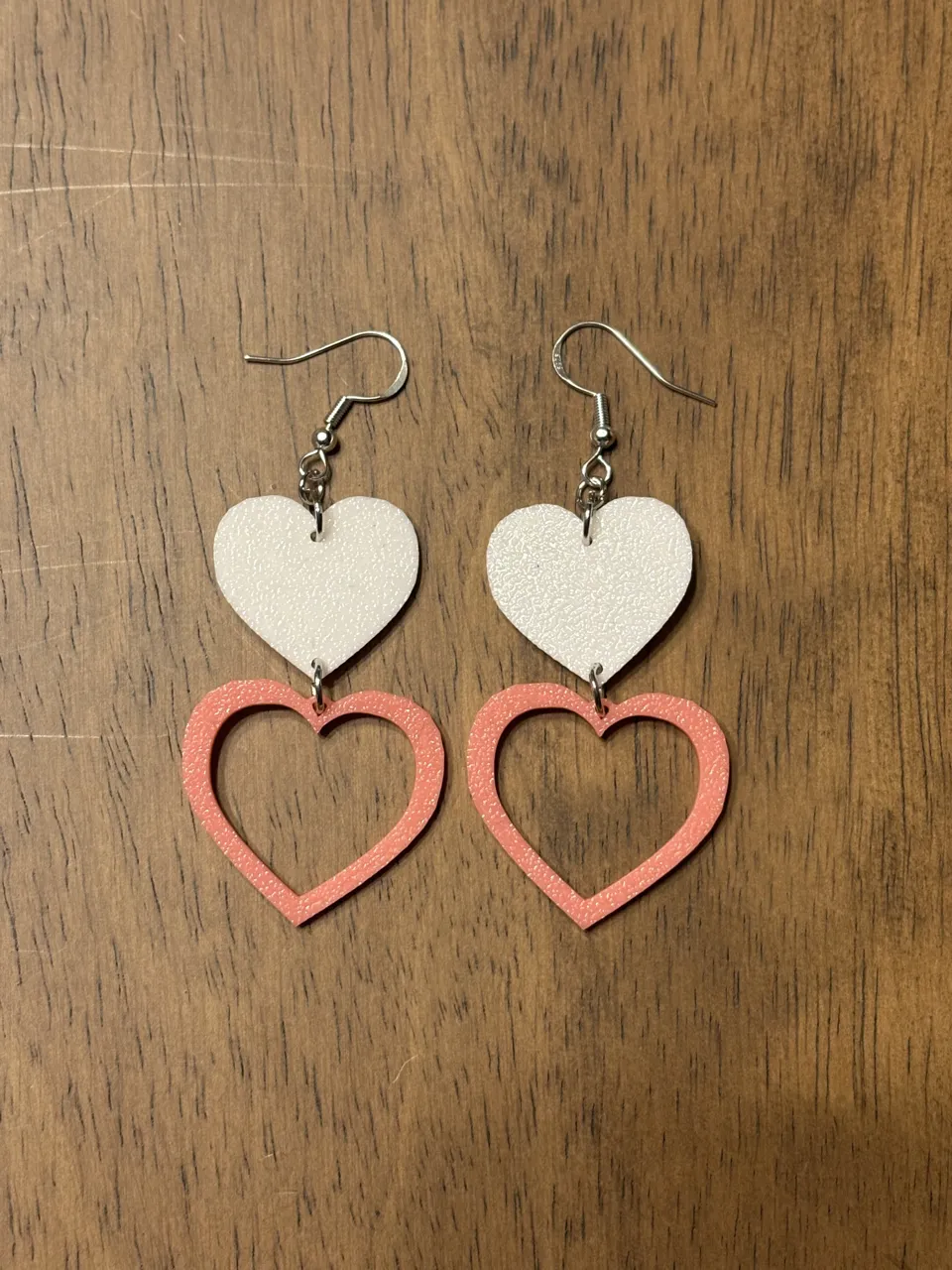 Stacked Heart Valentines Day Earrings view 2