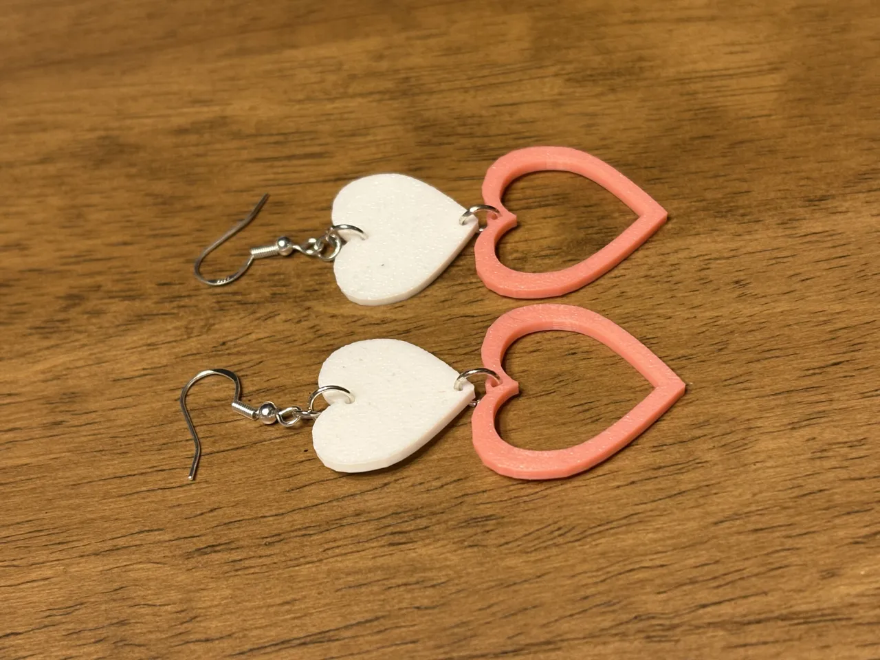 Stacked Heart Valentines Day Earrings view 3