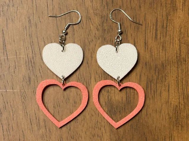 Stacked Heart Valentines Day Earrings