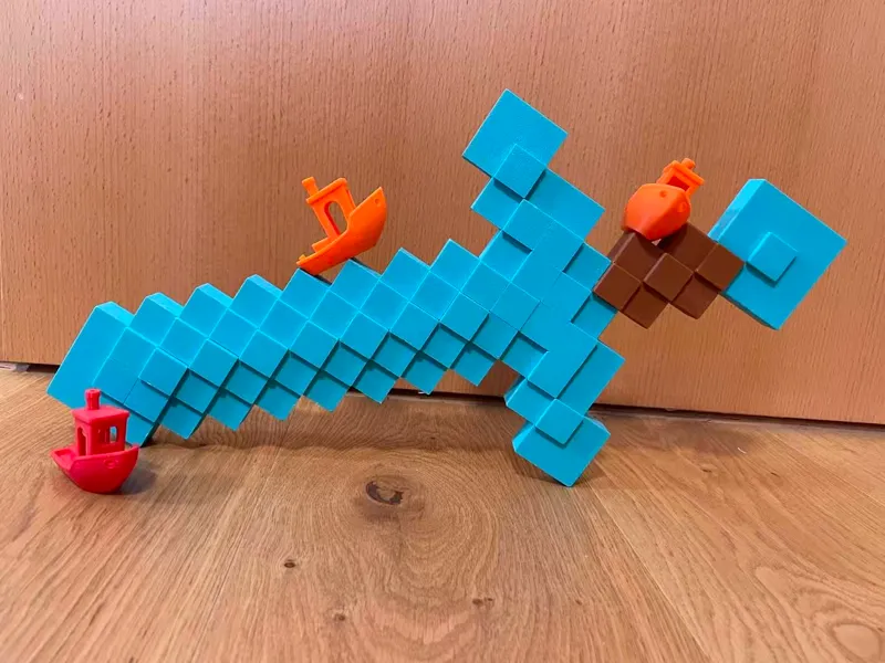 Minecraft diamond sword (life sized)