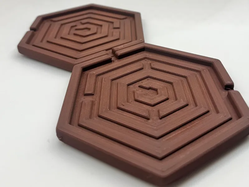 Slabyrinth – Stacking Hex Coaster Maze (110mm)