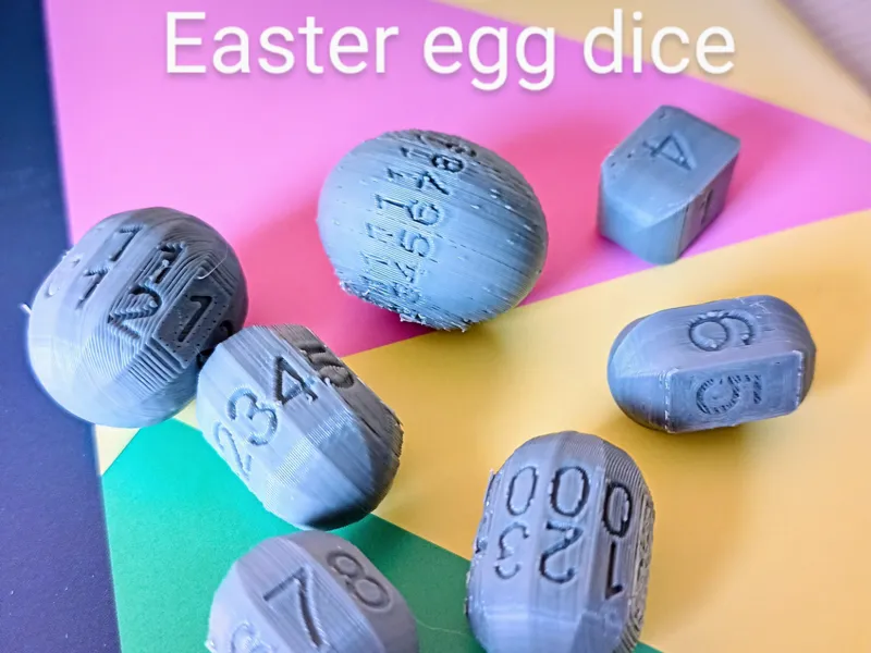 Full set of Easter egg dice