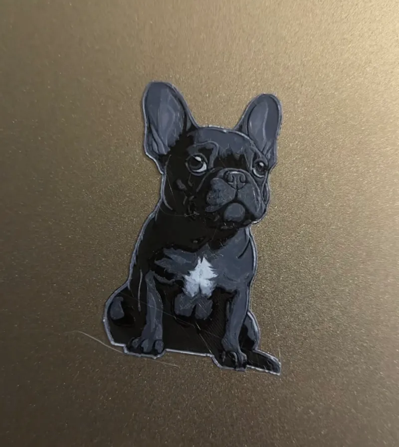 French bulldog magnet bookmark (hueforge 66x100mm)