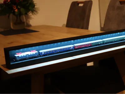 N Gauge Display Case with Lighting (Customizable)