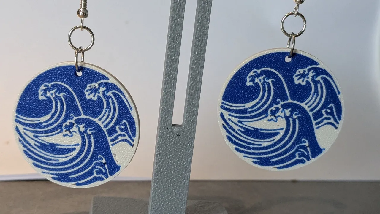 The Great Wave Earrings view 4