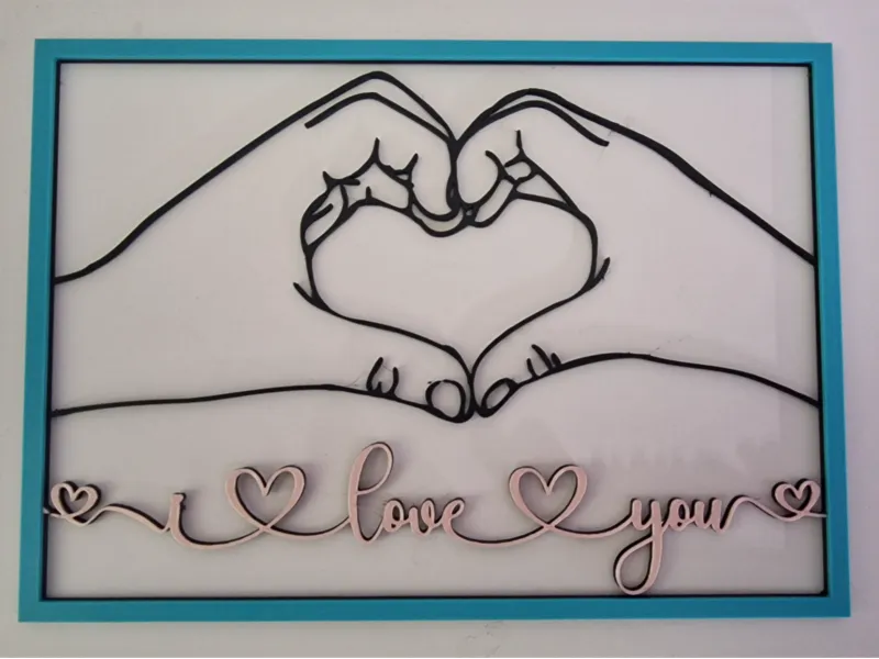 love sign - un gesto d'amore - wall art
