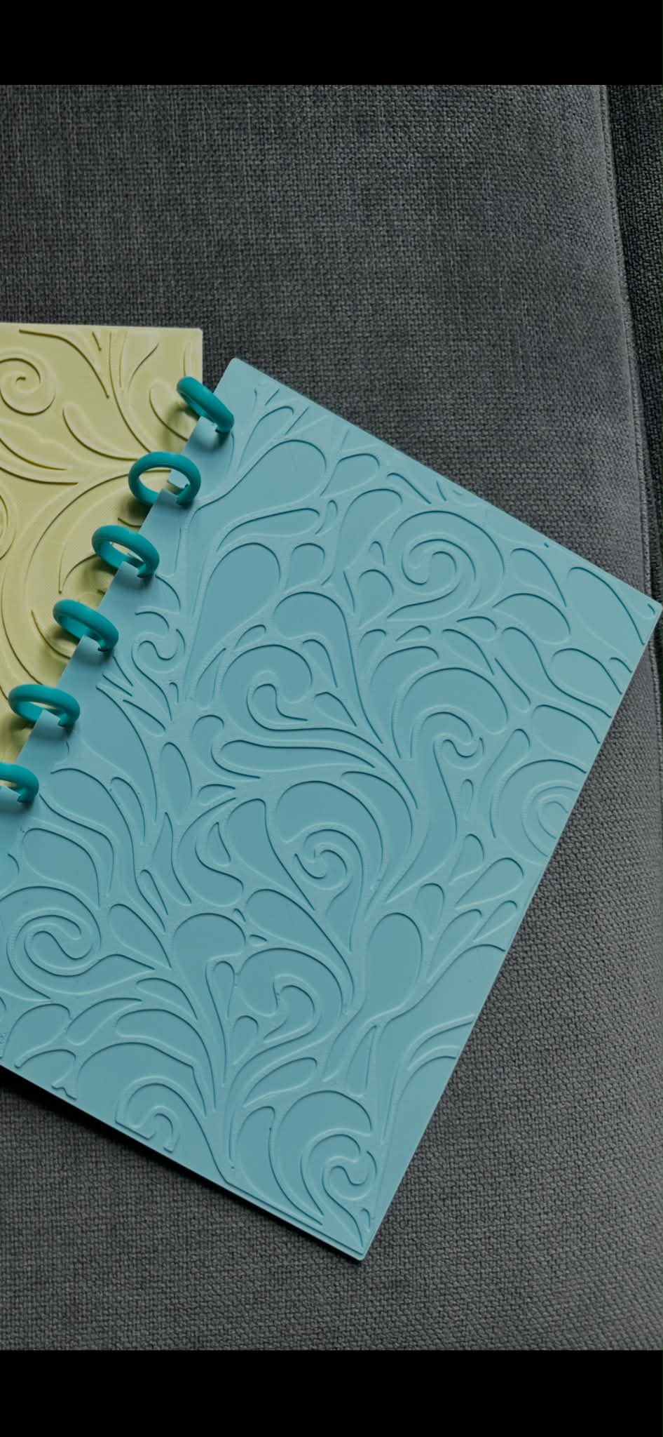 Modern Notebook Swirls Textured Covers Fun - 1