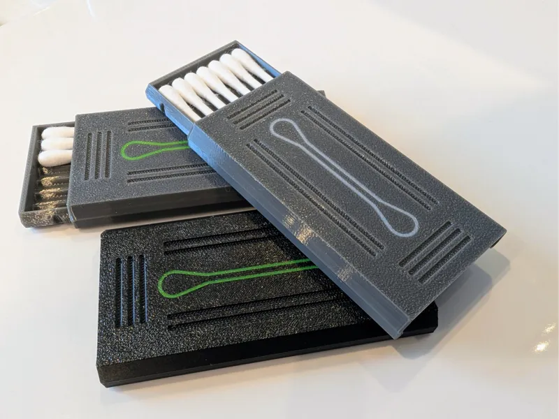 Ultra Slim Q-Tip Cotton Swab Travel Holder