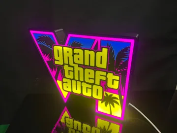 Accesorio de iluminación decorativa: GTA 6 LightBox - Grand Theft Auto VI Lampada — vista de referencia 3
