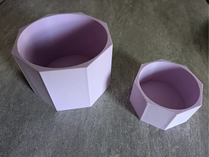 Octagonal Desk Containers