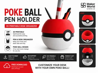 Poke Ball Pen Holder