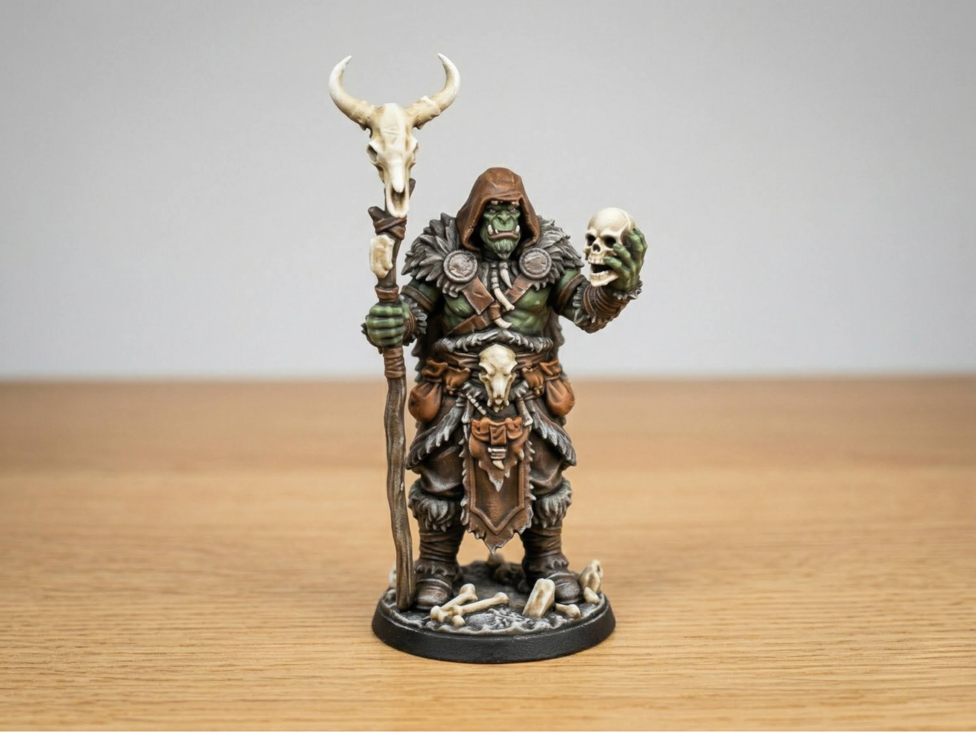 Orc Shaman with skull staff