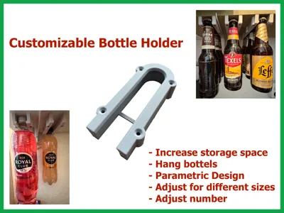 Customizable Bottle Holder - under shelf