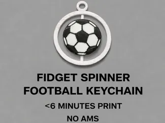 Fidget Spinner Football Keychain