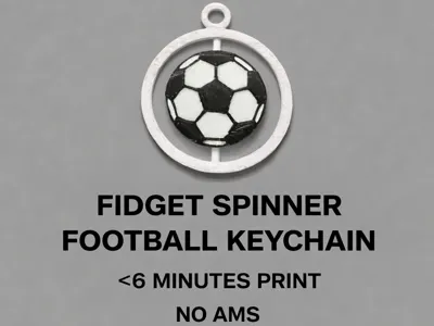 Fidget Spinner Football Keychain